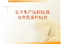 安全生產(chǎn)法律法規(guī)與突發(fā)事件應(yīng)對(duì)