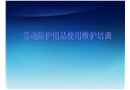 安全勞保用品使用維護培訓(xùn)