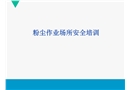 粉塵作業(yè)場(chǎng)所安全培訓(xùn)課件